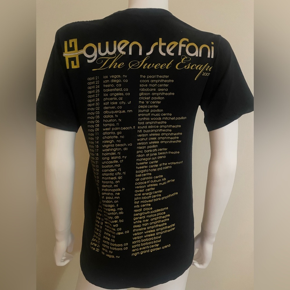 Y2k 2007 Gwen Stefani The Sweet Escape Tour T-Shirt Size Small View 2